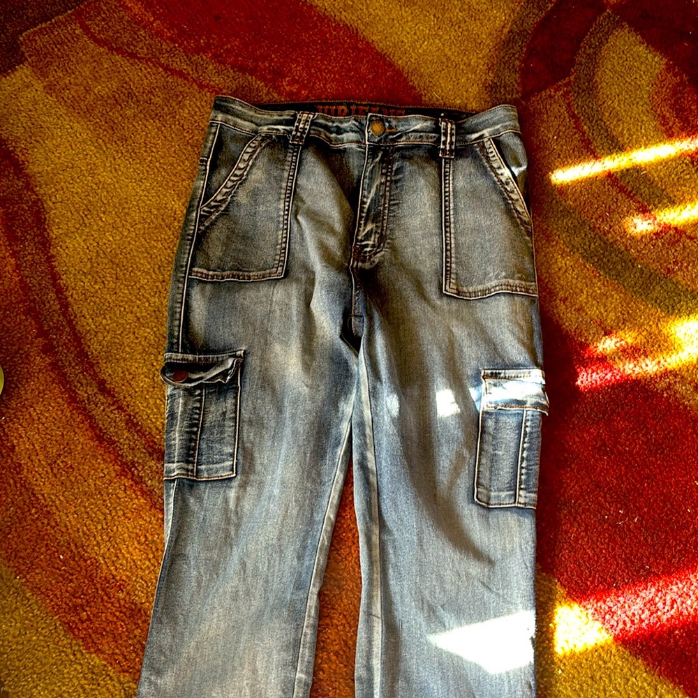 Graphic jeans cargo